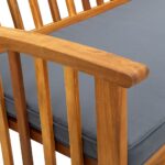 vidaXL Záhradná lavica s poduškou 147 cm akáciový masív – Obrázok 7