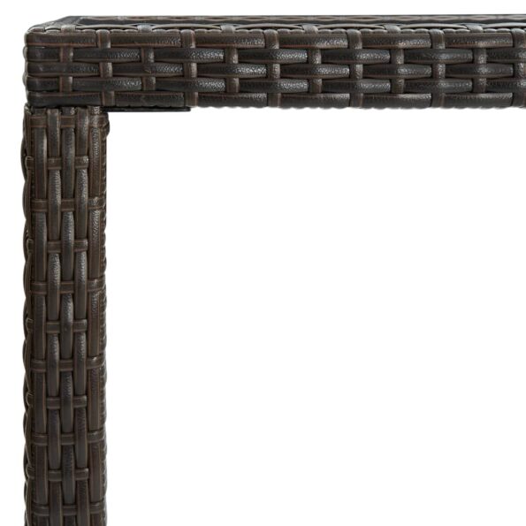 VXL8720286146637_g_en_hd_3.jpg vidaXL Záhradný barový stôl hnedý 130x60x110 cm polyratan a sklo – Obrázok 4