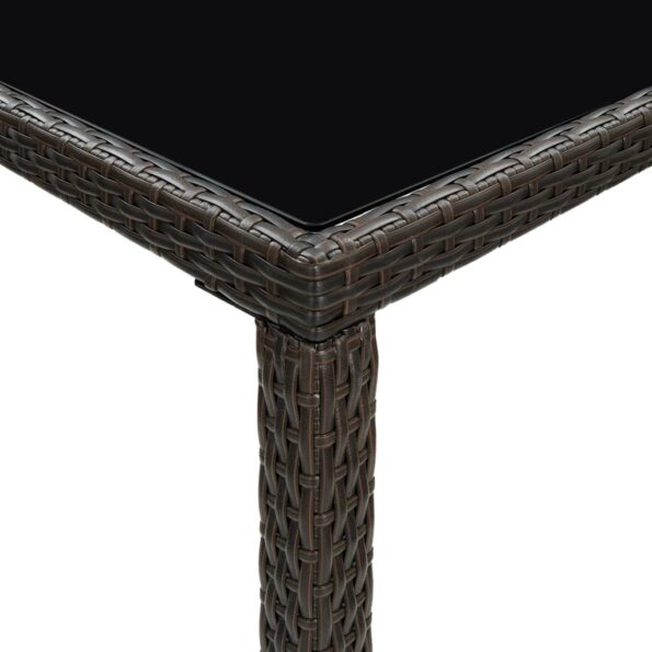 VXL8720286146637_g_en_hd_4.jpg vidaXL Záhradný barový stôl hnedý 130x60x110 cm polyratan a sklo – Obrázok 5