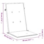 vidaXL Podložky na záhradné stoličky, vysoké operadlo 4 ks 120x50x3 cm – Obrázok 9