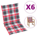 vidaXL Podložky na záhradné stoličky, nízke operadlo 6 ks 100x50x3 cm – Obrázok 2