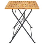 vidaXL Skladací záhradný stôl 120x70x74 cm, akáciový masív – Obrázok 3