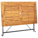 vidaXL Skladací záhradný stôl 120x70x74 cm, akáciový masív – Obrázok 4