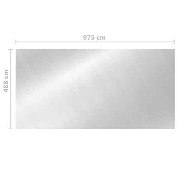 vidaXL Bazénová plachta strieborná 975x488 cm PE – Obrázok 5