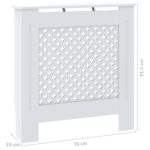 vidaXL Kryt na radiátor biely 78 cm MDF – Obrázok 7
