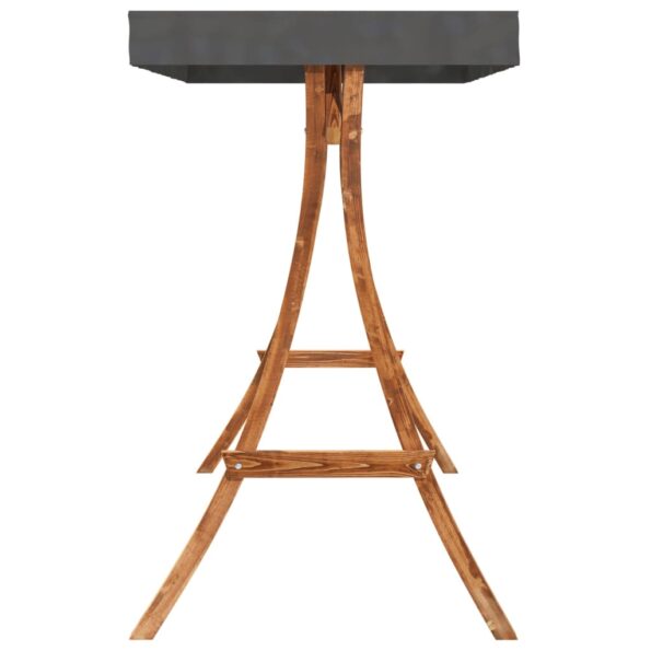 vidaXL Rám hojdačky+antracitová strieška, ohýbaný masív, tíkový povrch – Obrázok 5