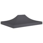 vidaXL Strecha na párty stan 4x3 m, antracitová 270 g/m²