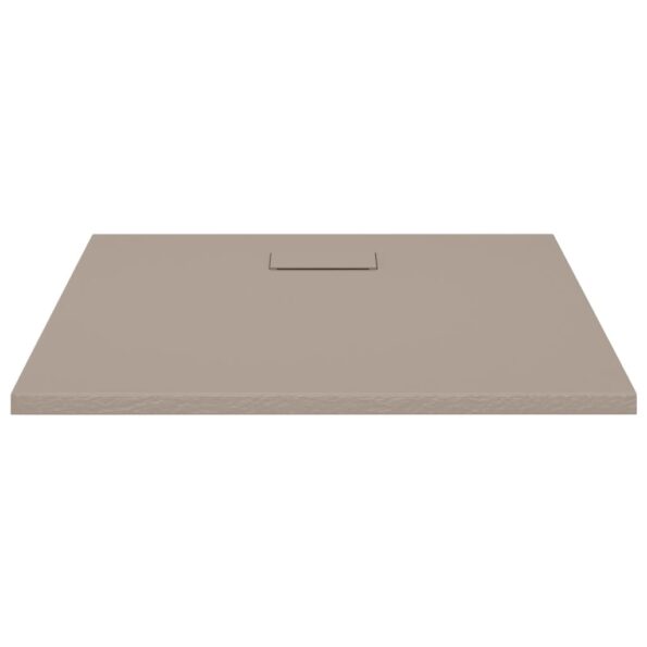 vidaXL Sprchová vanička SMC hnedá 90x80 cm – Obrázok 4