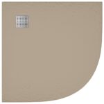 vidaXL Sprchová vanička SMC hnedá 90x90 cm – Obrázok 6