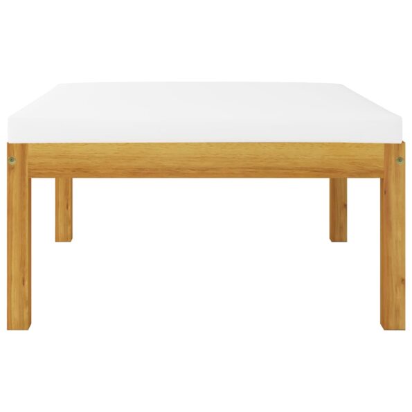 vidaXL Záhradná podnožka s podložkou akáciový masív – Obrázok 3