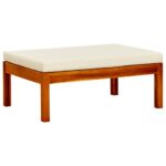 vidaXL Záhradná lavička so strechou a opierkami na nohy akáciový masív – Obrázok 8