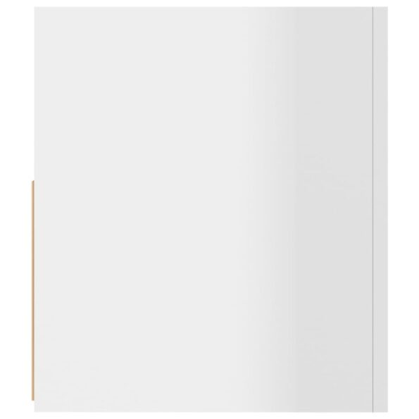 vidaXL TV skrinka s LED svetlami lesklá biela 90x35x40 cm – Obrázok 9