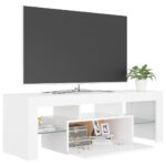 vidaXL TV skrinka s LED svetlami biela 120x35x40 cm – Obrázok 4