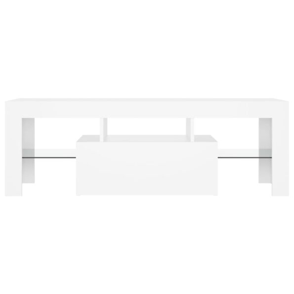 vidaXL TV skrinka s LED svetlami biela 120x35x40 cm – Obrázok 10