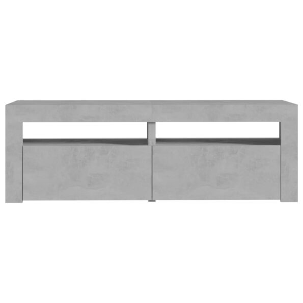 vidaXL TV skrinka s LED svetlami betónová sivá 120x35x40 cm – Obrázok 8