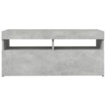 vidaXL TV skrinka s LED svetlami betónovo-sivá 90x35x40 cm – Obrázok 8