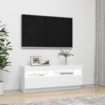 vidaXL TV skrinka s LED svetlami biela 100x35x40 cm – Obrázok 6