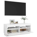 vidaXL TV skrinka s LED svetlami biela 100x35x40 cm – Obrázok 7