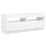 vidaXL TV skrinka s LED svetlami biela 100x35x40 cm – Obrázok 8