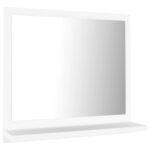 vidaXL Kúpeľňové zrkadlo, biele 40x10,5x37 cm, kompozitné drevo – Obrázok 2