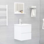 vidaXL Kúpeľňové zrkadlo, biele 40x10,5x37 cm, kompozitné drevo – Obrázok 4