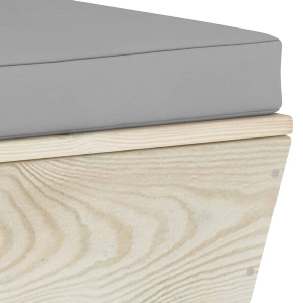 vidaXL 2-miestna záhradná pohovka z paliet+podložky, smrekové drevo – Obrázok 6