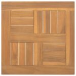 vidaXL Štvorcová stolová doska 40x40x2,5 cm teakový masív