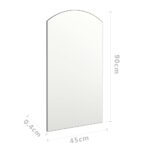 vidaXL Zrkadlo 90x45 cm, sklo – Obrázok 6