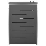 vidaXL Ohrada na 2 odpadkové koše 138x77,5x115,5 cm nehrdzavejúca oceľ – Obrázok 8