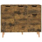 vidaXL Komoda, tmavý dub 90x30x72 cm, kompozitné drevo – Obrázok 3