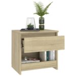 vidaXL Nočné stolíky 2 ks, dub sonoma 40x30x39 cm, kompozitné drevo – Obrázok 4