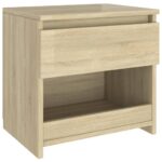 vidaXL Nočné stolíky 2 ks, dub sonoma 40x30x39 cm, kompozitné drevo – Obrázok 5