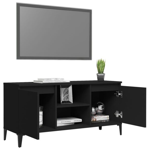 VXL8720286357781_g_en_hd_2.jpg vidaXL TV stolík kovové nohy lesklý čierny 103,5x35x50 cm – Obrázok 4