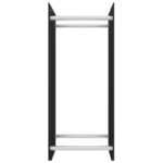 vidaXL Stojan na palivové drevo čierny 40x35x100 cm tvrdené sklo – Obrázok 3
