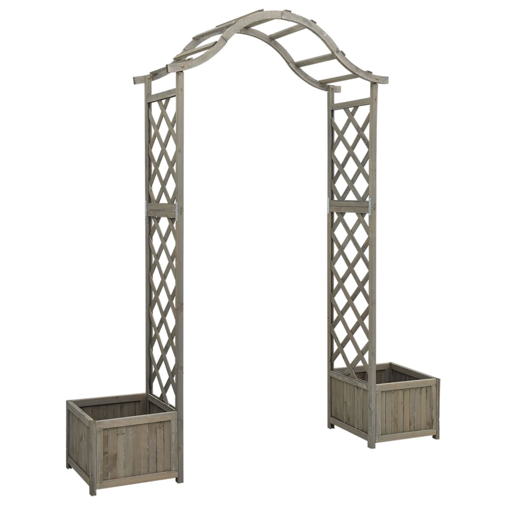 VXL8720286380703_a_en_hd_1.jpg vidaXL Záhradná pergola s kvetináčom sivý jedľový masív – Obrázok 1