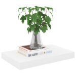 vidaXL Plávajúca nástenná polica dub a biela 40x23x3,8 cm MDF – Obrázok 3