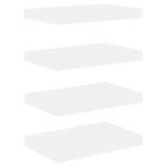 vidaXL Plávajúce nástenné police 4 ks dubové a biele 40x23x3,8 cm MDF – Obrázok 2