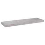 vidaXL Plávajúce nástenné police 2 ks betónové sivé 80x23,5x3,8 cm MDF – Obrázok 4