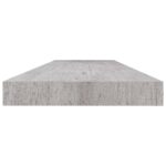 vidaXL Plávajúce nástenné police 4 ks betónovosivé 120x23,5x3,8 cm MDF – Obrázok 6