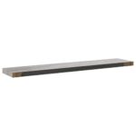 vidaXL Plávajúce nástenné police 4 ks betónovosivé 120x23,5x3,8 cm MDF – Obrázok 7