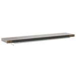 vidaXL Plávajúce nástenné police 4 ks betónovosivé 120x23,5x3,8 cm MDF – Obrázok 8