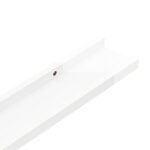 vidaXL Nástenné police 4 ks, lesklé biele 80x9x3 cm – Obrázok 7
