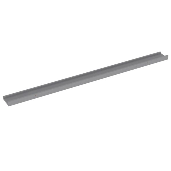 vidaXL Nástenné police 2 ks, sivé 115x9x3 cm – Obrázok 4
