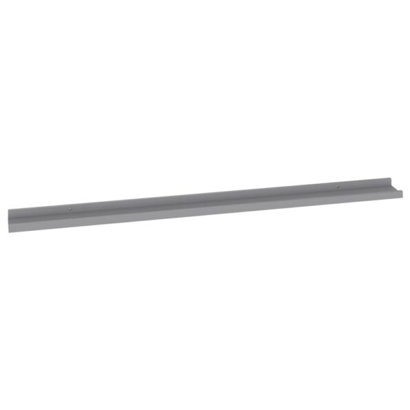 vidaXL Nástenné police 2 ks, sivé 115x9x3 cm – Obrázok 5