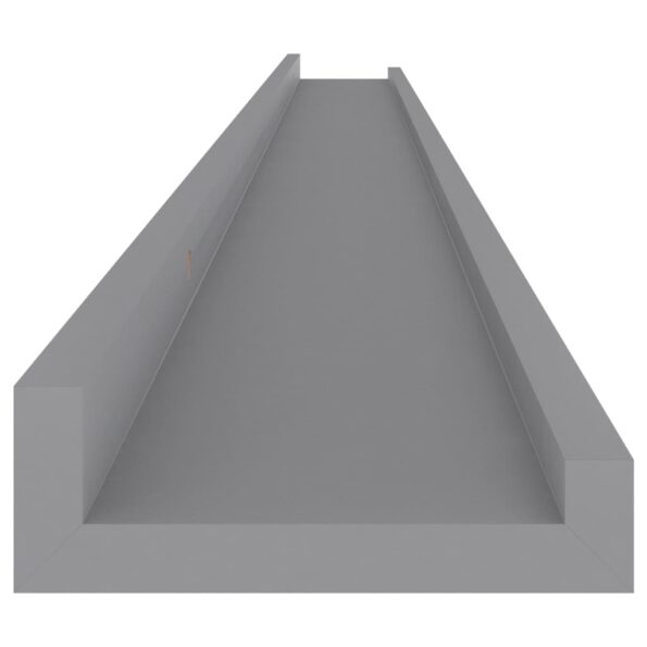 vidaXL Nástenné police 2 ks, sivé 115x9x3 cm – Obrázok 7