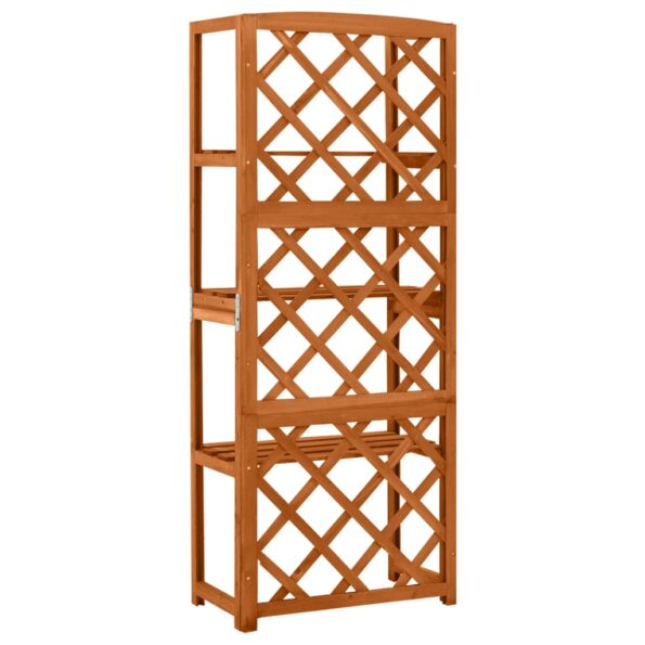 VXL8720286432259_g_en_hd_2.jpg vidaXL Mriežka na rastliny z jedľového dreva s poličkami 55x30x140 cm – Obrázok 3