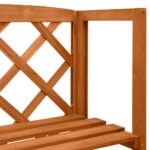 vidaXL Mriežka na rastliny z jedľového dreva s poličkami 55x30x140 cm – Obrázok 5
