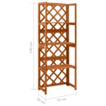 vidaXL Mriežka na rastliny z jedľového dreva s poličkami 55x30x140 cm – Obrázok 6