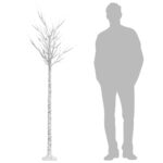 vidaXL Vianočný stromček/vŕba 200 LED 2,2 m, teplá biela, dovnútra/von – Obrázok 7