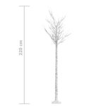 vidaXL Vianočný stromček/vŕba 200 LED 2,2 m, teplá biela, dovnútra/von – Obrázok 8